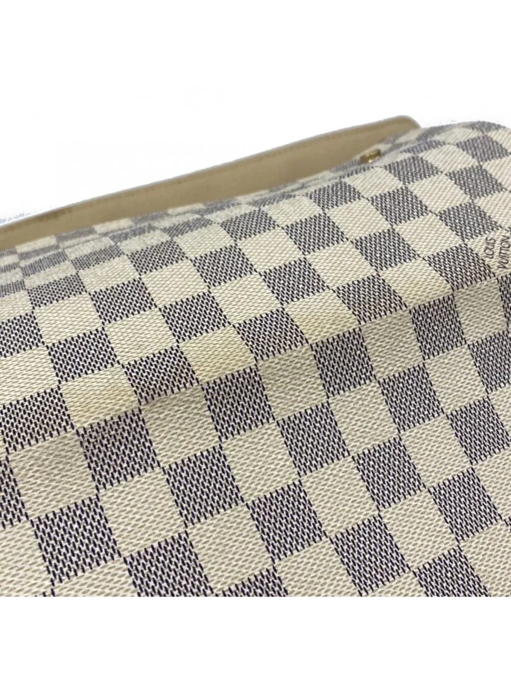 Louis Vuitton Shoulder Bag Damier Azur Naviglio White